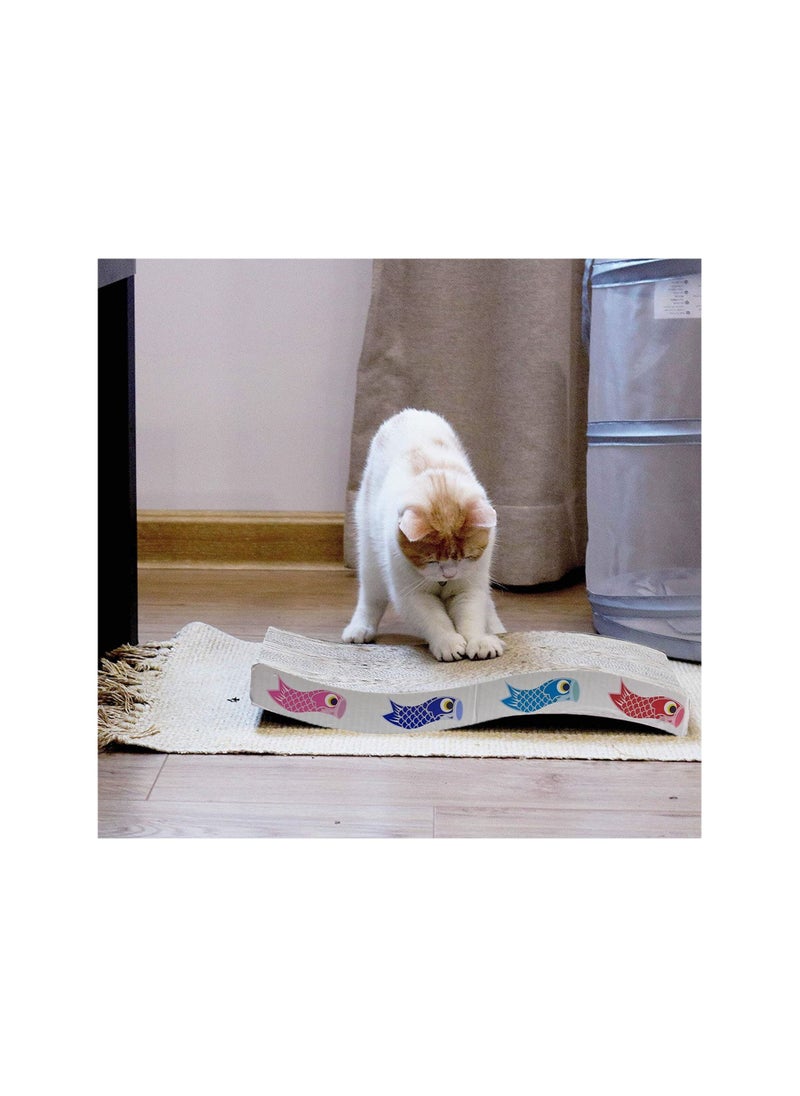 Cat Scratcher Cardboard Cat Scratch Pad with Premium Scratch Textures Design Durable Cat Scratching Pad Reversible