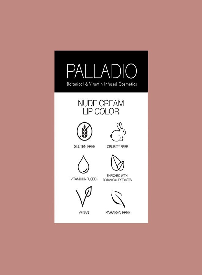 Palladio Long-Wear Cream Lip Color Liquid Lipstick, transfer proof high intensity color pigment, smooth lightweight formula, cream color matte finish, all day wear (Undressed) - Image 5