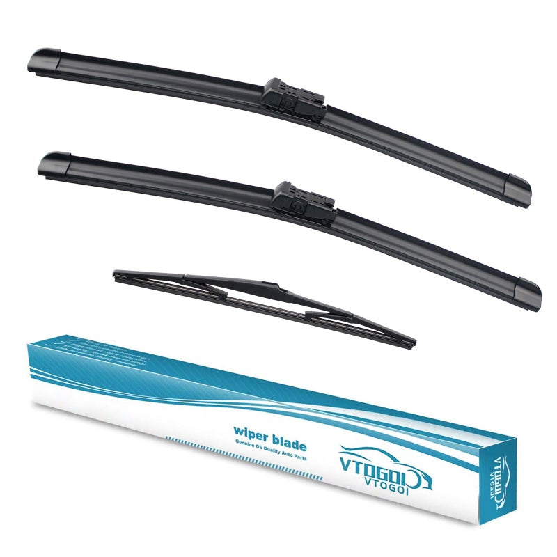 VTOGOI Wiper Blades With Rear Wiper Blades Set For Hyundai Veracruz 20072012 Automotive Replacement Windshield Wiper Blades That Meet OEM Quality Easy DIY Install 242014Set of 3