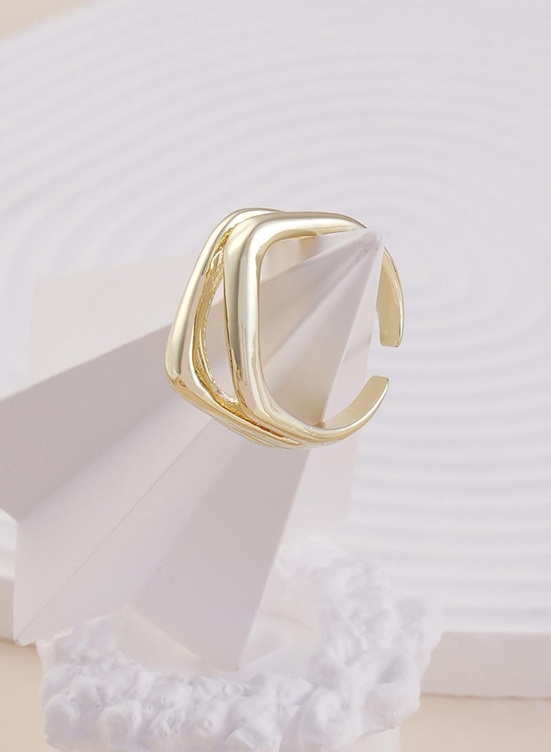 SOHI Baroque Adjustable Statement Artificial Finger Ring Jewellery - Image 2
