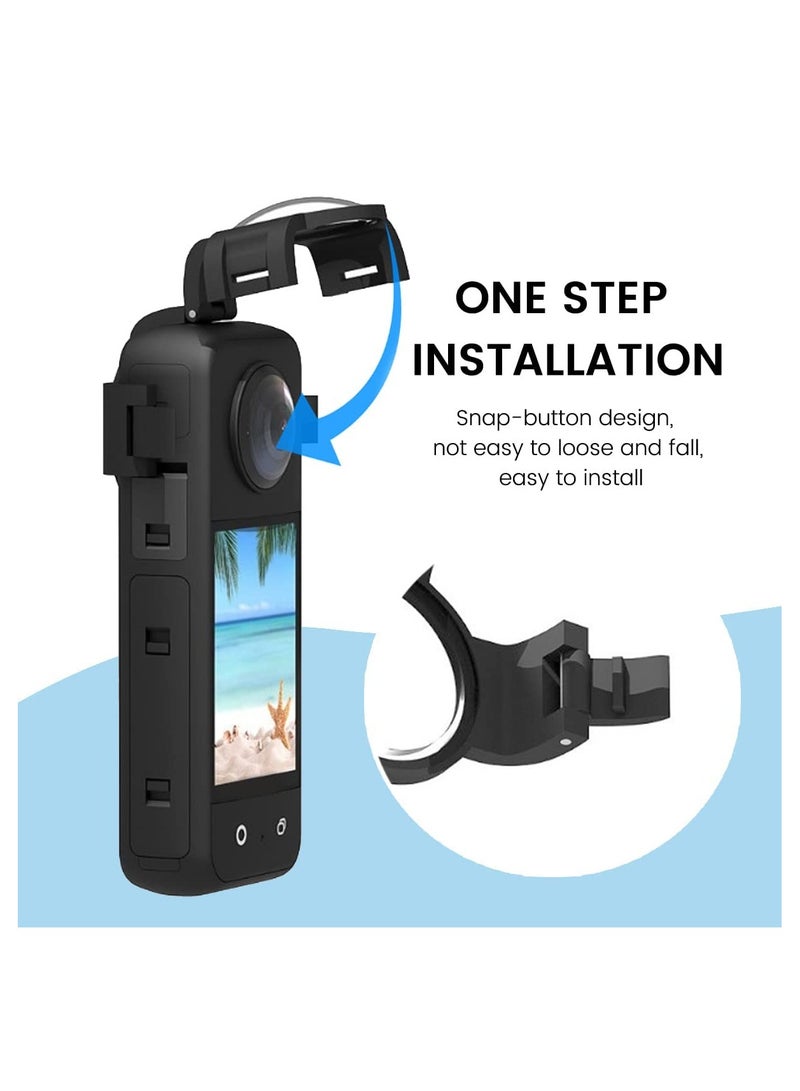 Zikra Lens Guards for Insta360 X3, Transparent Protective Case for Insta 360 ONE X3 Panoramic Action Camera Accessory - Image 4