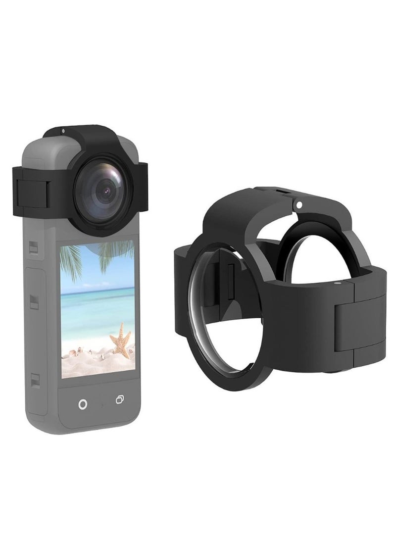 Zikra Lens Guards for Insta360 X3, Transparent Protective Case for Insta 360 ONE X3 Panoramic Action Camera Accessory - Image 1