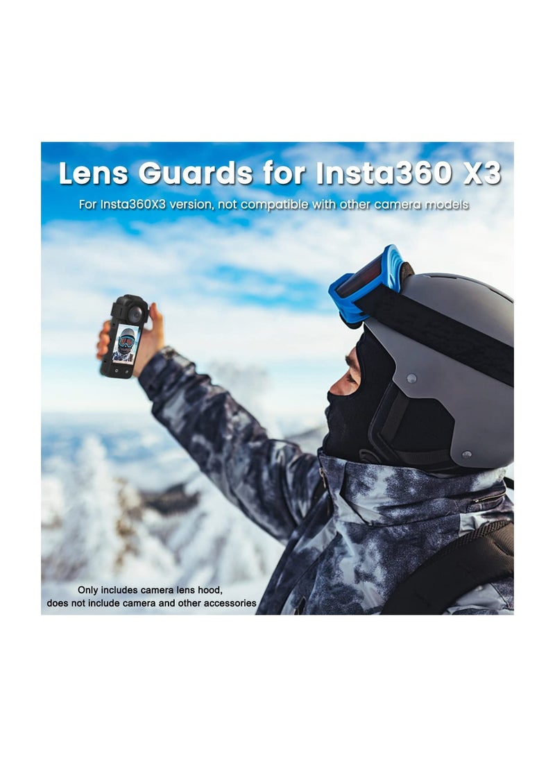 Zikra Lens Guards for Insta360 X3, Transparent Protective Case for Insta 360 ONE X3 Panoramic Action Camera Accessory - Image 3