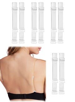 Clear Bra Straps, 4 Pairs Invisible Non-Slip Adjustable Bra Straps Soft Transparent Shoulder Strap Replacement Bra Straps (Width 10/12/15/18mm each pair)