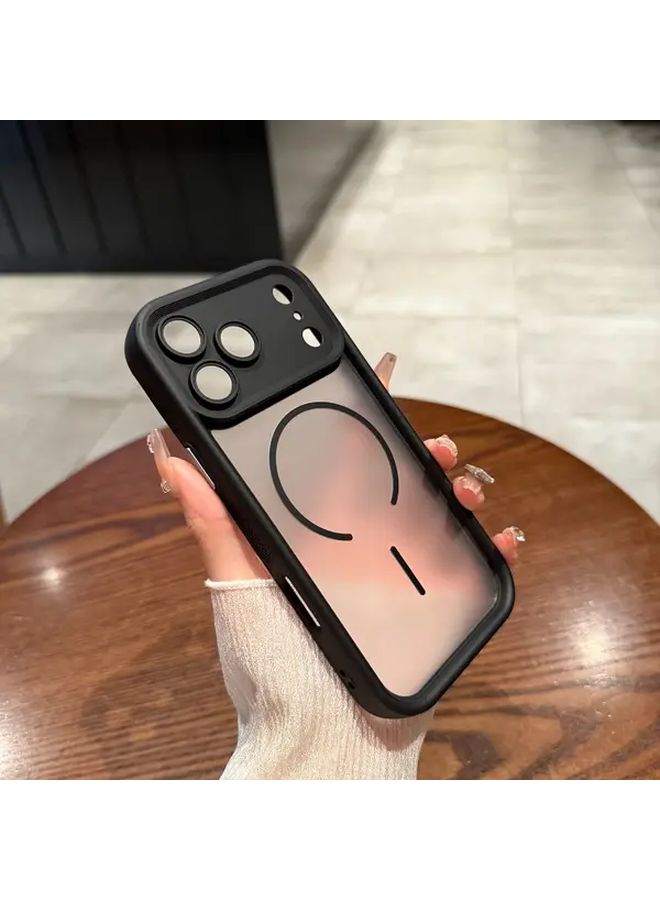 Premium Matte Phone Cover For IPhone 17 Black Enhanced Fingerprint Protection Wireless Charging - Image 3