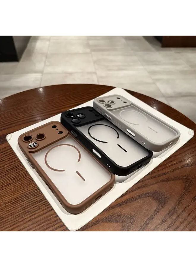 Premium Matte Phone Cover For IPhone 17 Black Enhanced Fingerprint Protection Wireless Charging - Image 2