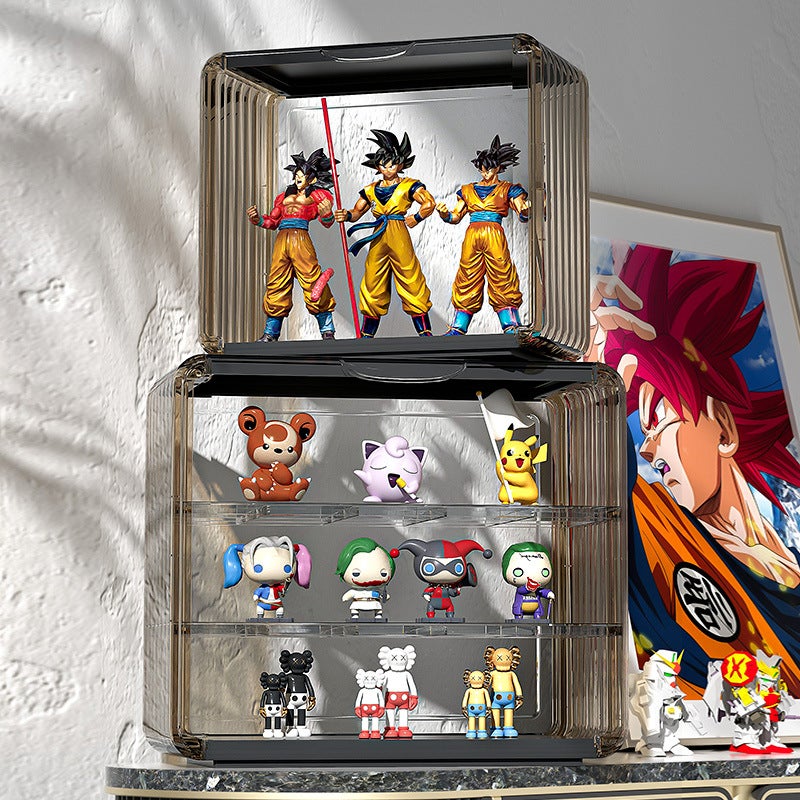 Trendy Play Blind Box Storage Box Bubble Mart Layered Display Box Acrylic Dust-Proof Ornaments Hand-Held Storage Display Rack - Image 5
