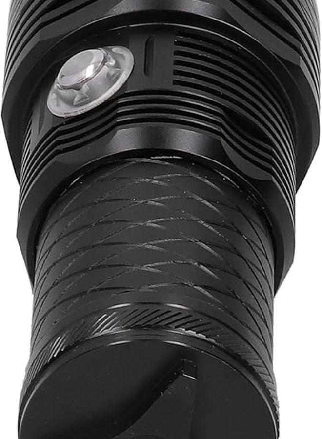 XHP70 2 LED Diving Flashlight IPX8 Waterproof 80M Depth 300M Range Torch Black Silver - Image 3