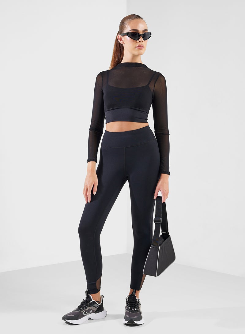 FRWD Mesh Fitted Top With Cami  - Image 4