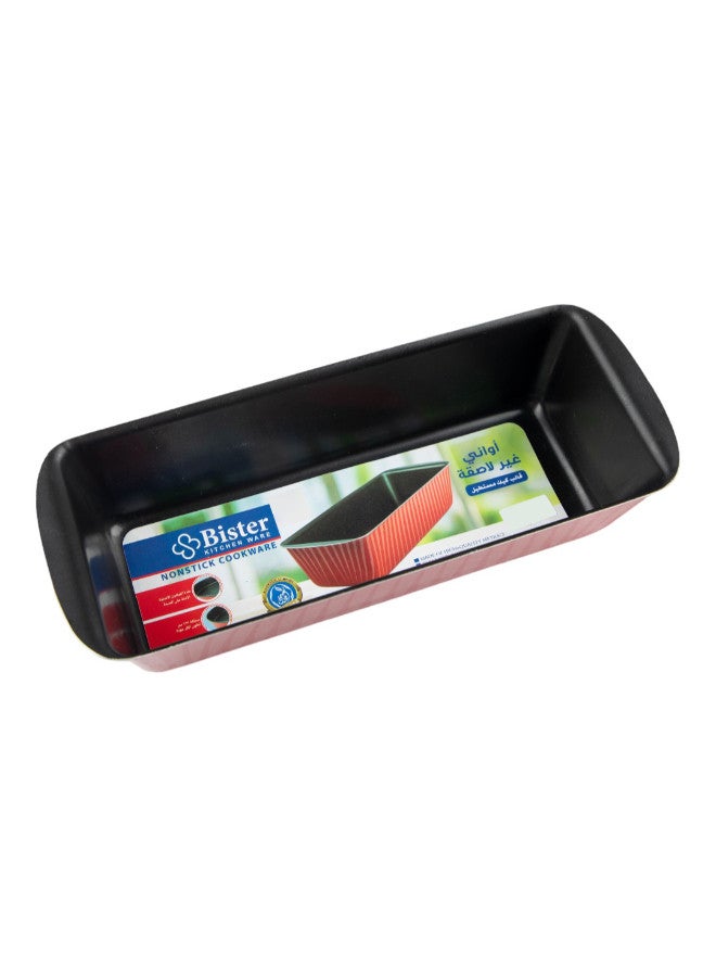 Bister Aluminium Striped Oblong Cake Mold with Non-Stick Teflon Coating – Dark Red, 30 x 12 x 5 cm - Image 4