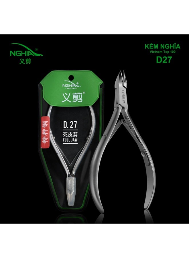 NGHIA Professional Cuticle Nipper D.027, Stainless Steel Cuticle Trimmer for Nails, Manicure Pedicure Nail Clipper Tool for Salon & Home Use - Image 1