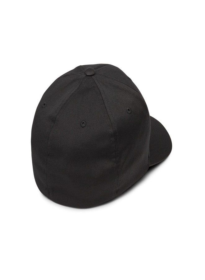 Volcom Mens Full Stone Flexfit Hat Black Large/X-Large - Image 2
