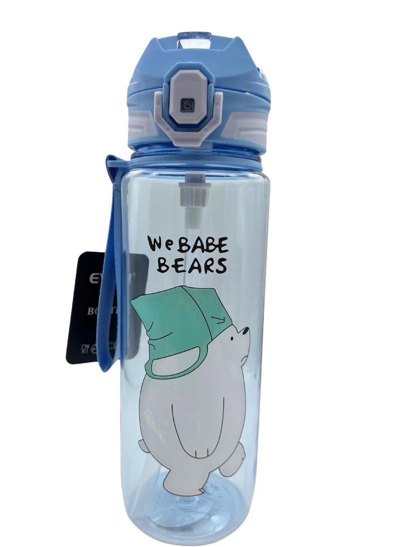 Twisoo  Water Bottle - Leak-Proof, BPA-Free, Hygienic, Tritan & Silicone, Large Capacity, Portable Outdoor Drink Bottle for Fitness, Gym, and Daily Hydration 800ml (Blue  ) - Image 1