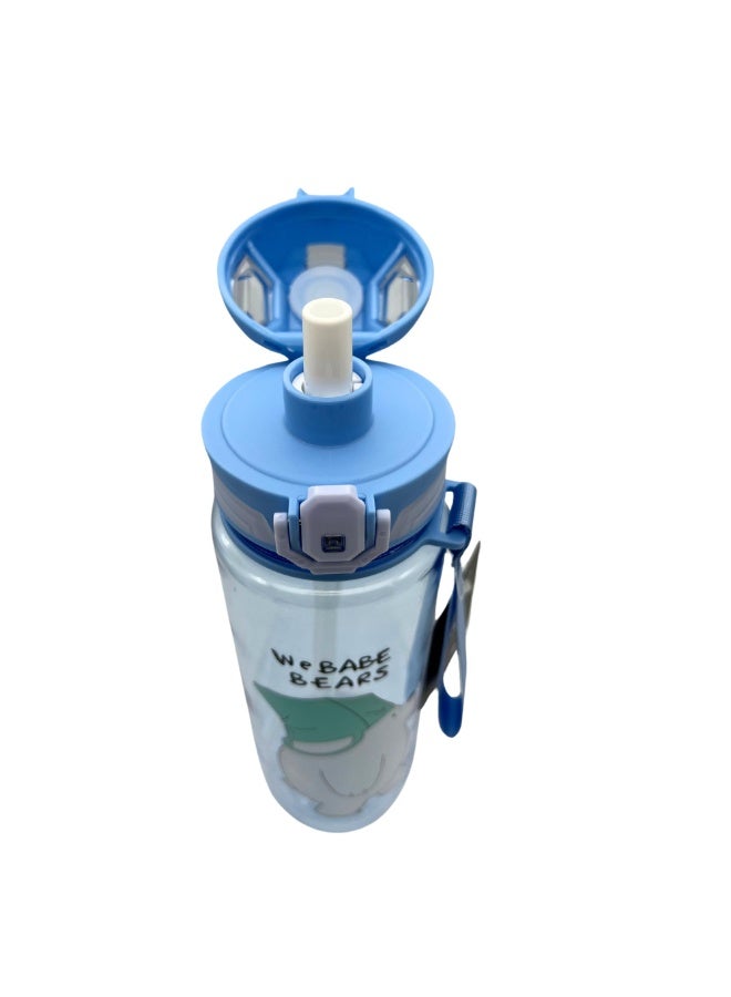Twisoo  Water Bottle - Leak-Proof, BPA-Free, Hygienic, Tritan & Silicone, Large Capacity, Portable Outdoor Drink Bottle for Fitness, Gym, and Daily Hydration 800ml (Blue  ) - Image 5