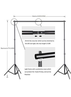 Photo Background Support System with Backdrop Stand Kit, 100% Pure Muslin 6.5 Ft x 10 Ft Chromakey Green Screen Backdrop,Clamp, Carry Bag for Photography Video Studio
