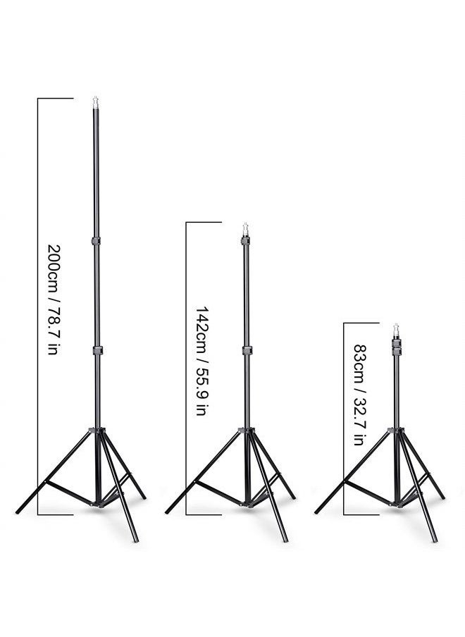 SLOW DOLPHIN Photo Background Support System with Backdrop Stand Kit, 100% Pure Muslin 6.5 Ft x 10 Ft Chromakey Green Screen Backdrop,Clamp, Carry Bag for Photography Video Studio  - Image 2