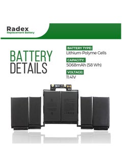 RADEX A1964 High Grade Compatible Laptop Battery for Apple MacBook Pro 13-Inch A1989 (2018-2019) Models  - Image 2