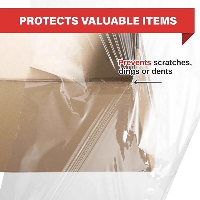 Simply Cool Stretch Wrap Industrial Strength Extra Thick 17.5" 1100 SqFt 80 Gauge (20 Micron) 1 Pack Shrink Wrap Roll for Moving Supplies, Furniture, Pallet Wrapping, Packing, Heavy Duty Stretch Film - Image 4