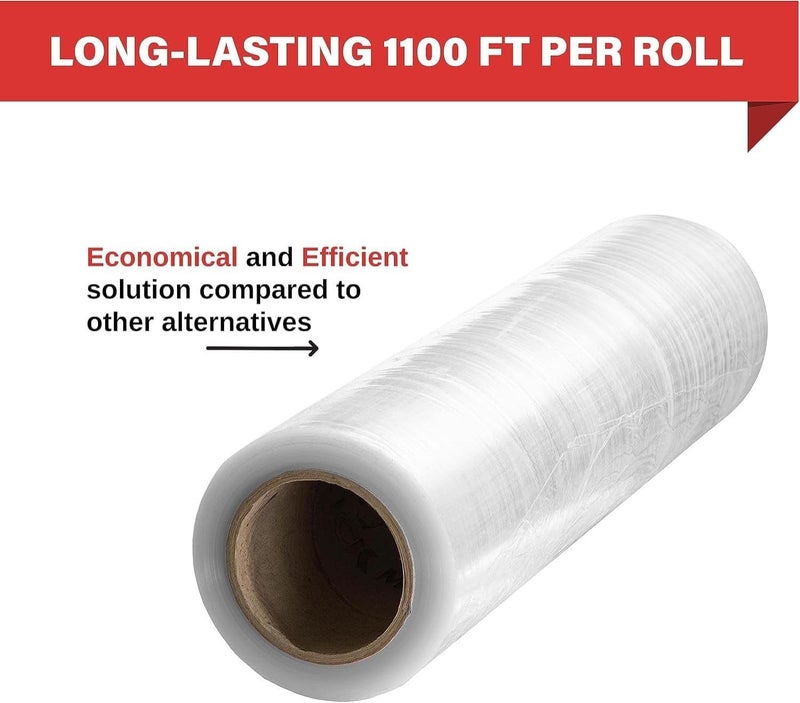 Simply Cool Stretch Wrap Industrial Strength Extra Thick 17.5" 1100 SqFt 80 Gauge (20 Micron) 1 Pack Shrink Wrap Roll for Moving Supplies, Furniture, Pallet Wrapping, Packing, Heavy Duty Stretch Film - Image 3