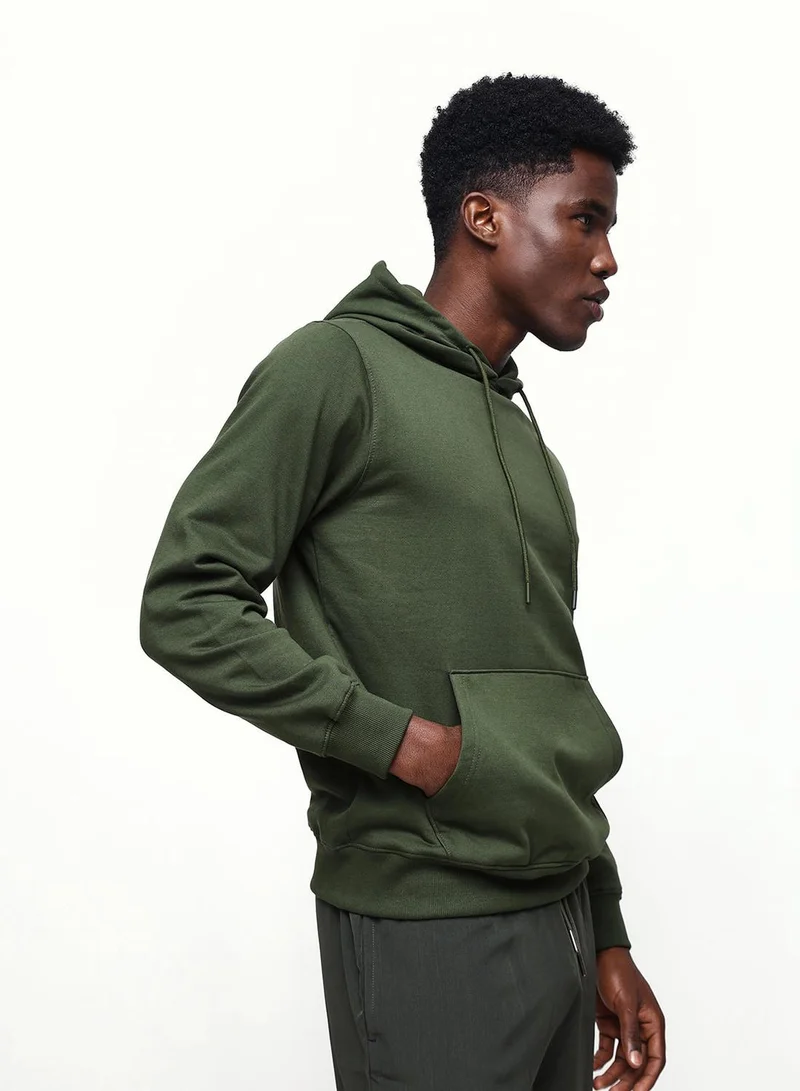 Dennis Lingo  Men's Rifle Green Cotton Blend Relaxed Sweatshirt for Men | Best Price UAE