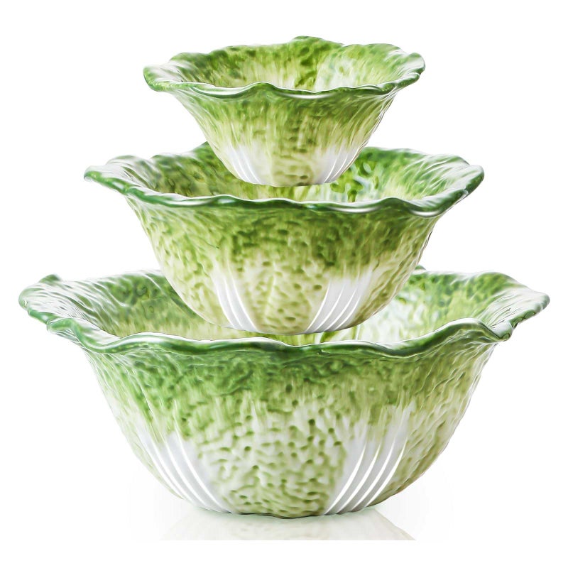 KXZ Green Ramen Noodle Bowls Microwavable 7 Inch, 16 Oz Ceramic Dinner Bowl Sets of 4 for Kitchen, Orcelain Silverware Set for Cereal, Soup, Serving, Rice, Pho, Salad, Pasta, Chip, Fruits, Vintage - Image 1