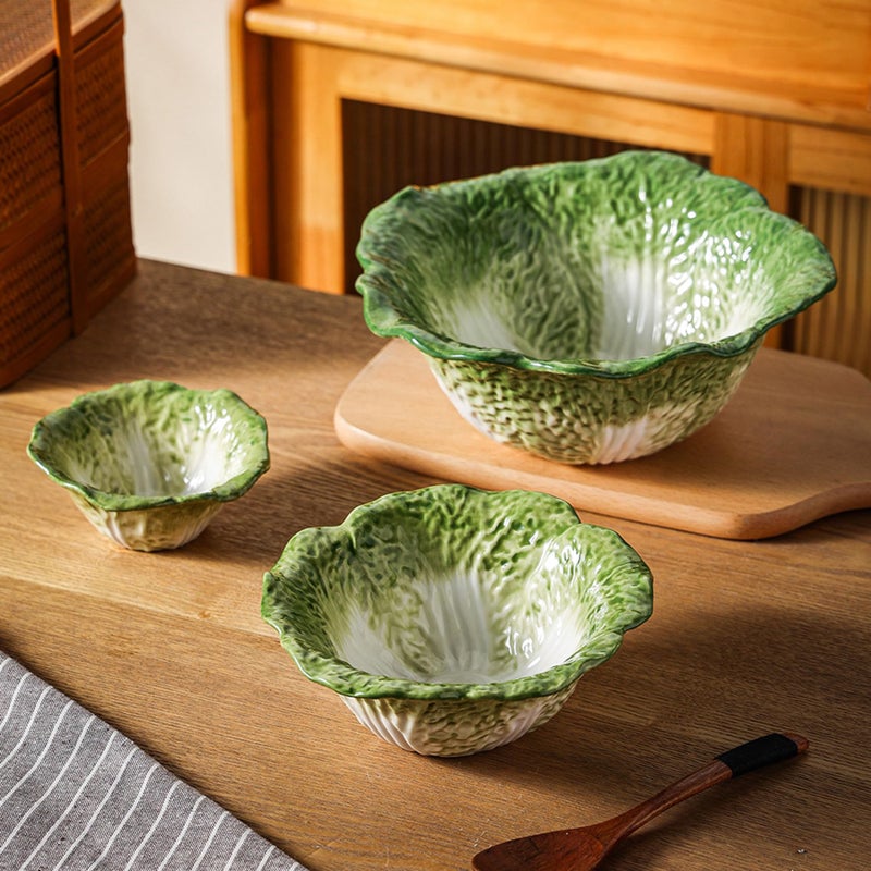 KXZ Green Ramen Noodle Bowls Microwavable 7 Inch, 16 Oz Ceramic Dinner Bowl Sets of 4 for Kitchen, Orcelain Silverware Set for Cereal, Soup, Serving, Rice, Pho, Salad, Pasta, Chip, Fruits, Vintage - Image 2