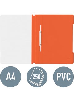 erorex Standard A4 Folder With Long Labeling Field Pvc A4 Orange  - Image 2