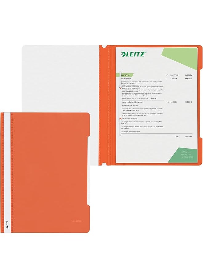 erorex - Standard A4 Folder With Long Labeling Field Pvc A4 Orange - Image 1