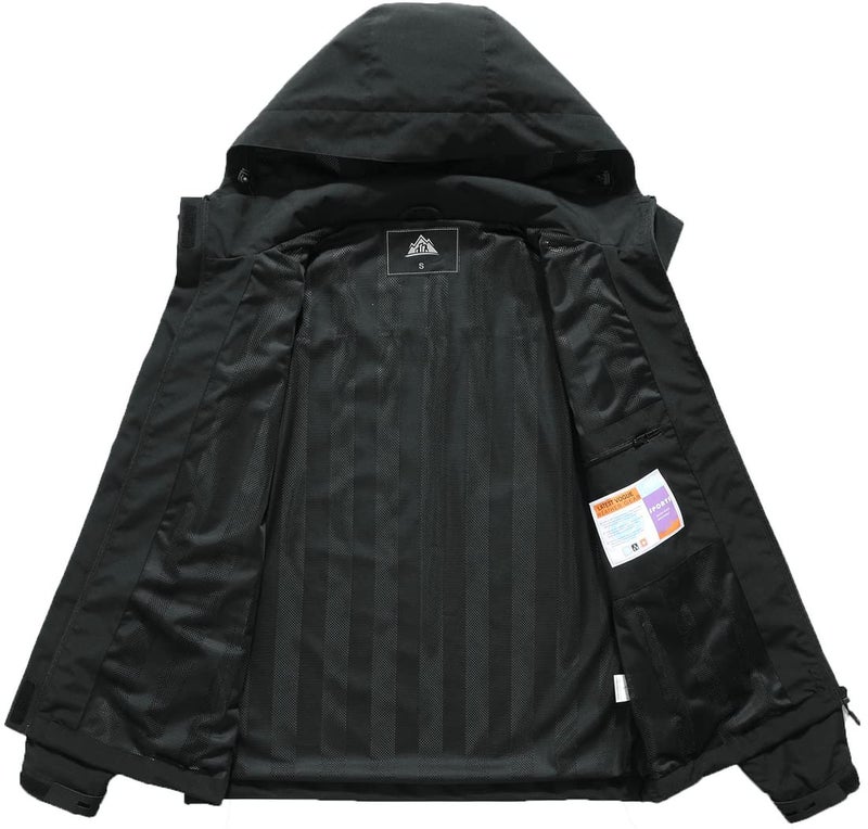 MOERDENG Women's Waterproof Rain Jacket Lightweight Raincoat Hooded Hiking Jacket Softshell Windbreaker - Image 5
