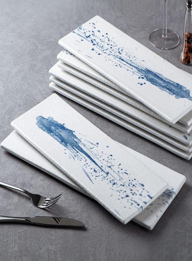 Uaral Serving Platter Long Flat Plate - 14 inch Rectangular Tray for Party,Sushi,Appetizer,Sashimi,Cheese,Set of 2, (Blue) - Image 4