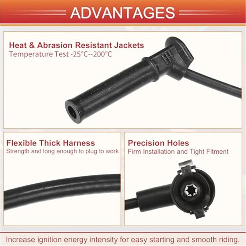 Vuzmode Car Spark Plug Coil Wires Ignition Coil Harness Cable - Image 5