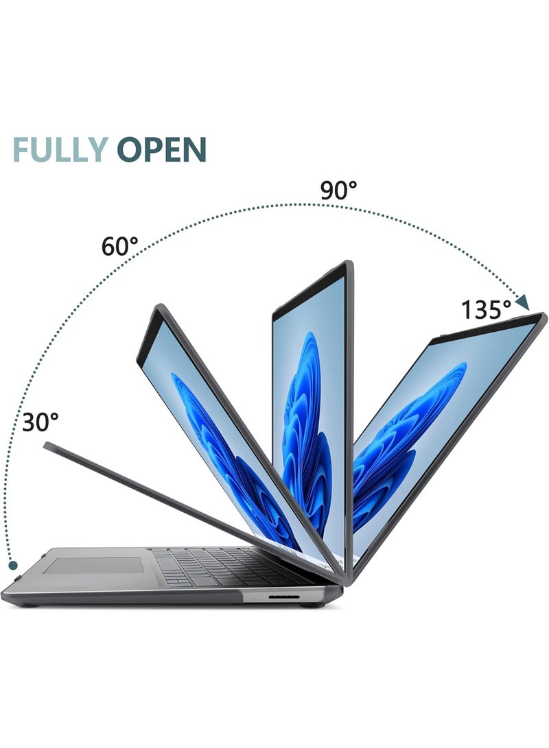 Plastic Hard Shell Cover Compatible with Microsoft Surface Laptop 15 inch Case 7th Edition Copilot+ PC 2025 2024 Release Touchscreen Display Model 2037,Black - Image 4