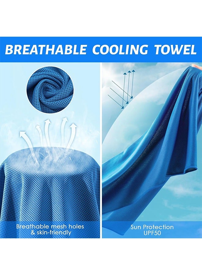 HS 4 Packs Cooling Towel, Fitness Towel, Quick Dry Sports Towel For Yoga Fitness Golf Tennis Camping Games Gym Sport Running Workout Camping Climb (30x100cm) - Image 4