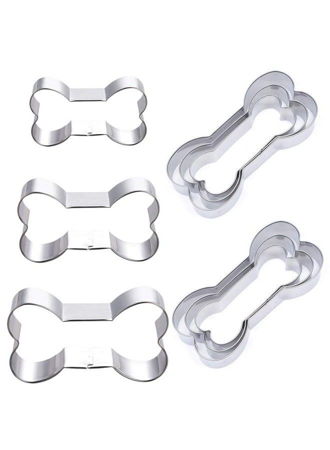 SourceTon 9 Pcs Dog Bone Cookie Cutter Set Sourceton Assorted Sizes Stainless Steel Dog Bone Biscuit Cookie For Homemade Treats - Image 1