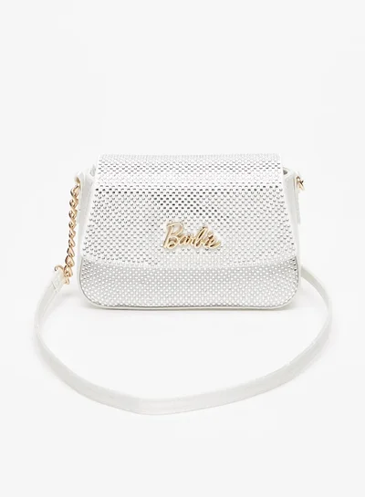 Barbie Girls Embellished Crossbody Bag with Magnetic Closure
