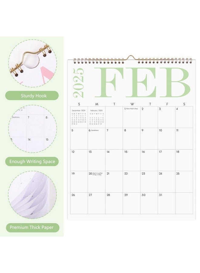 KONVINIT Wall Calendar 2024-2025, 18 Monthly Wall Calendar 2024-14" X 11" - Runs From July 2024 Until December 2025, Aesthetic 2024 Calendar For Home, Office And School - Image 2