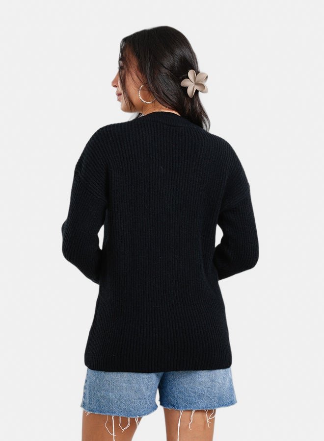Carina Ribbed V-Neck Pullover - Image 4