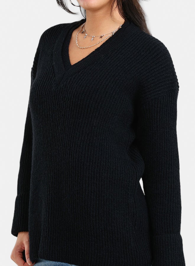 Carina Ribbed V-Neck Pullover - Image 5