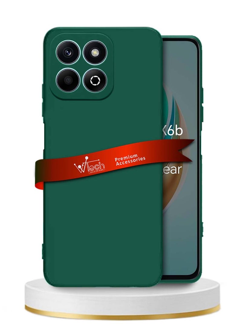 Wtech Honor X6b 4G 2024 Premium Liquid Silicone Case Cover - Dark Green - Image 1