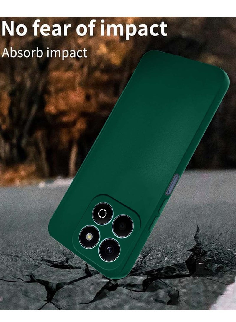 Wtech Honor X6b 4G 2024 Premium Liquid Silicone Case Cover - Dark Green - Image 3