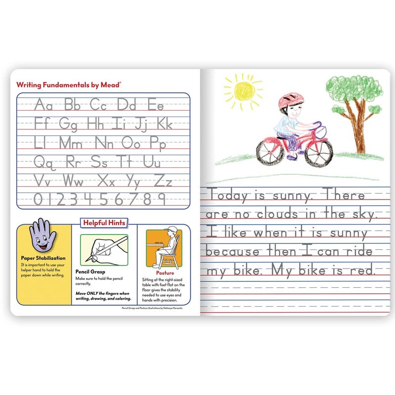 Mead Primary Journal Creative Story Tablet, Grades K-2, 7-1/2" x 9-3/4", 100 Sheets per Journal, Blue (09554) - Image 3