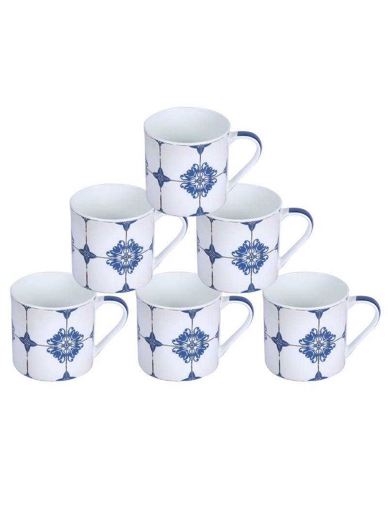 Goodhomes Bone China Coffee Mug Set with Color Design. (Set of 6 Cup). (Made in India) - Image 3
