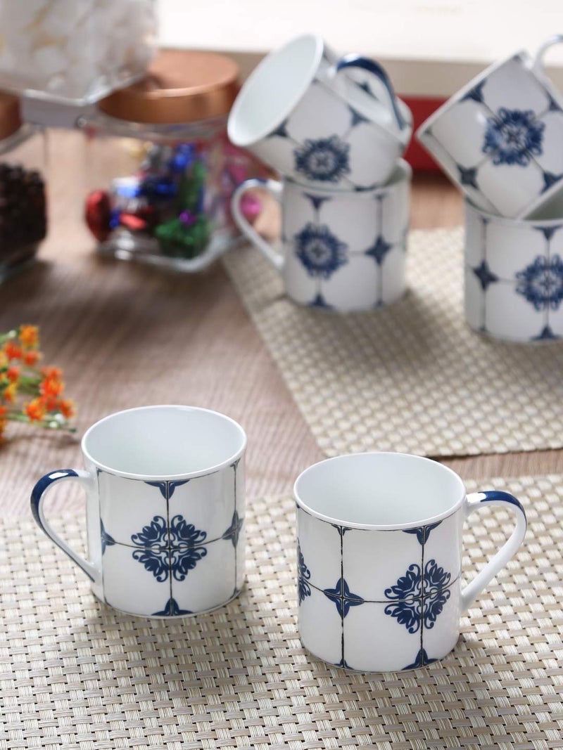 Goodhomes Bone China Coffee Mug Set with Color Design. (Set of 6 Cup). (Made in India) - Image 5