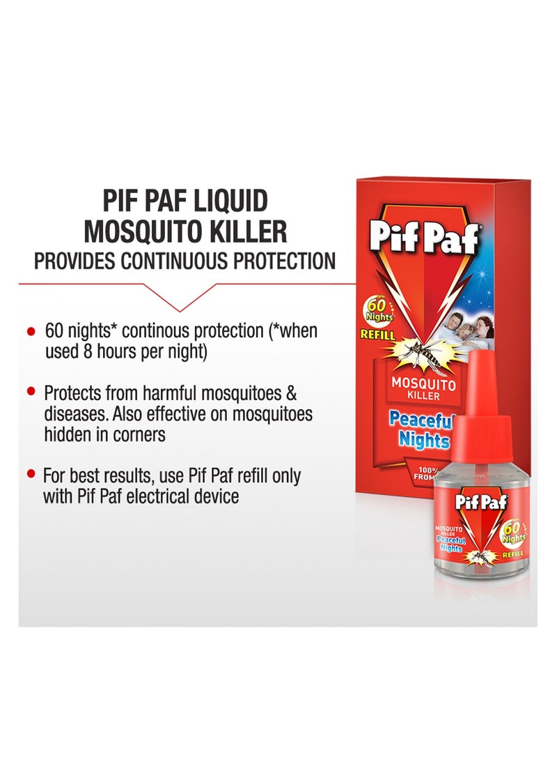 Pif Paf Power Gard 60 Nights Liquid Mosquito Killer Refill 45 ml, 6 pieces  - Image 3