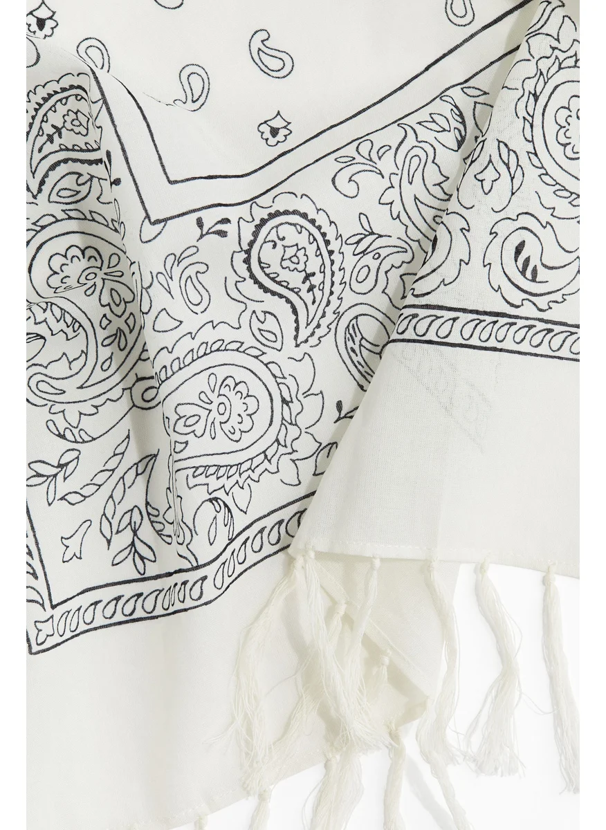 اتش اند ام Fringed Cotton Scarf