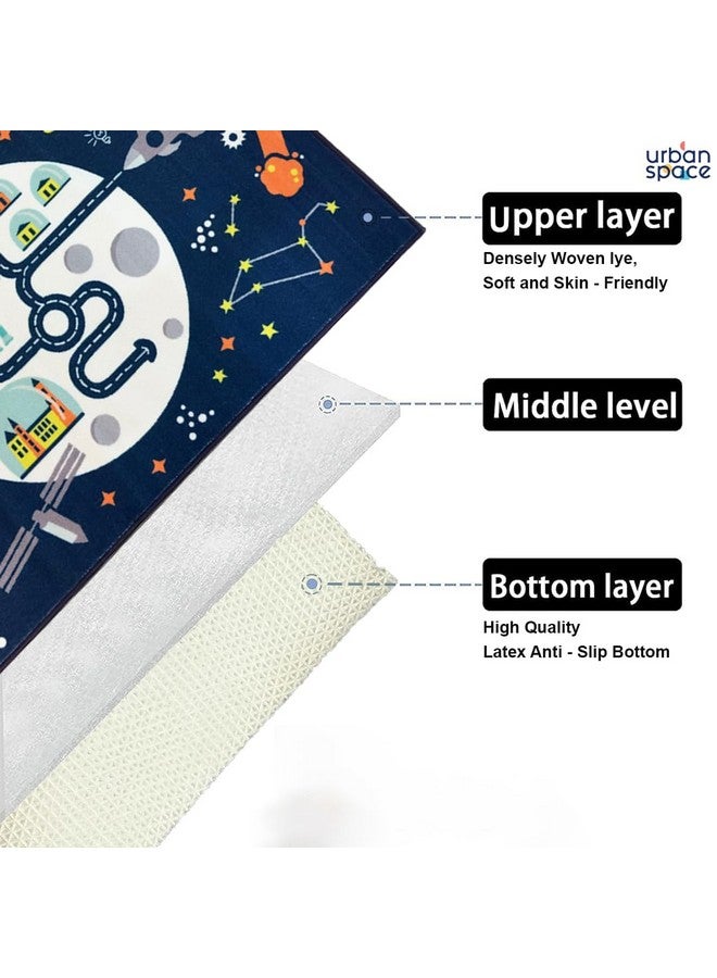 Urban Space سجادة مطبوعة رقمياً ثلاثية الأبعاد لمساحة حضرية لغرفة المعيشة، سجادة لغرفة النوم، سجادة بظهر مضاد للانزلاق (4 قدم × 6 قدم، DR1025) - Image 3