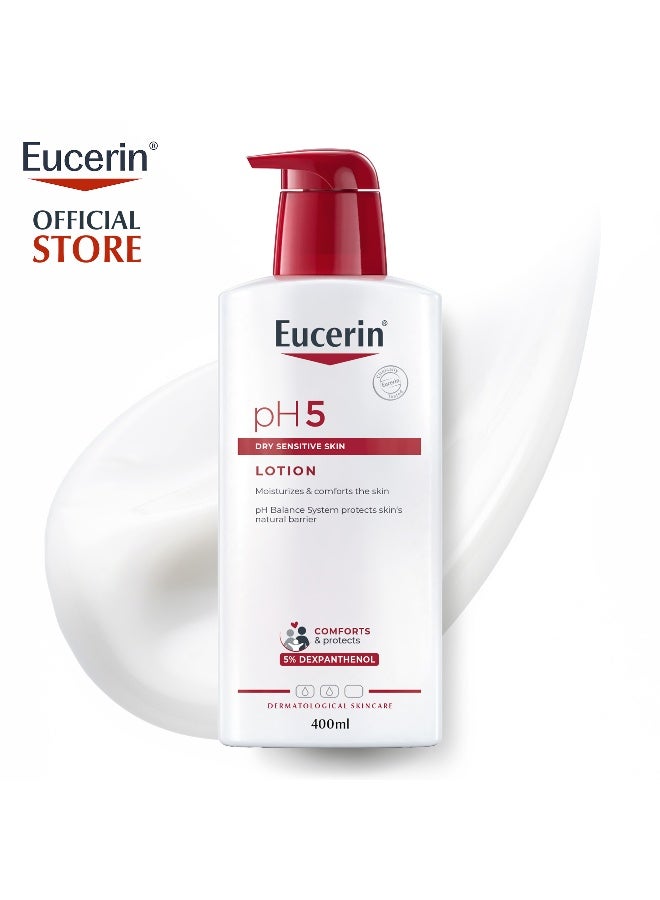 Eucerin Body Lotion With Dexpanthenol And Hyaluronic Acid,Ph5 Moisture On Allergy-Prone Skin And Dry Sensitive Skin White 400ml - Image 1