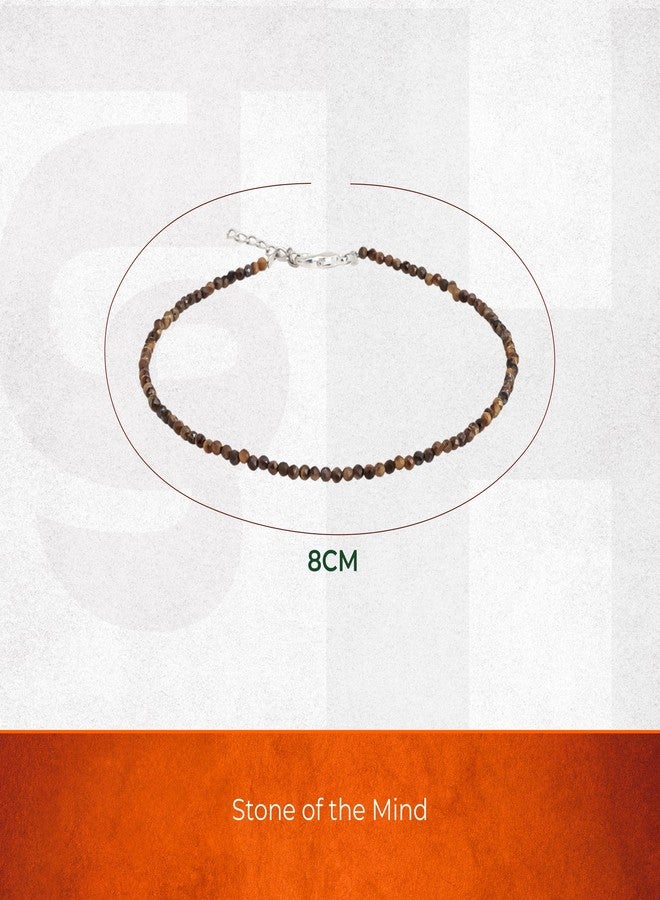 Divine Hindu Tiger Eye Anklet for Women , Payal for Women - Stylish & Lightweight Jewellery for Womens, Festive & Traditional Use , Spiritual Jewellery Gifts for Women & Girls - 8 cm - Image 3