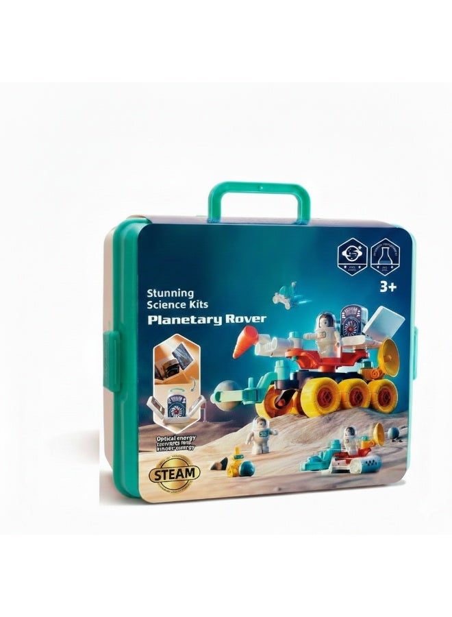 صورة العلامة مجموعة أدوات علمية لاستكشاف الكواكب للأطفال من عمر 3 سنوات فما فوق - لعبة استكشاف الفضاء STEM، مجموعة بناء تعليمية يمكنك تركيبها بنفسك في حقيبة. - Image 1