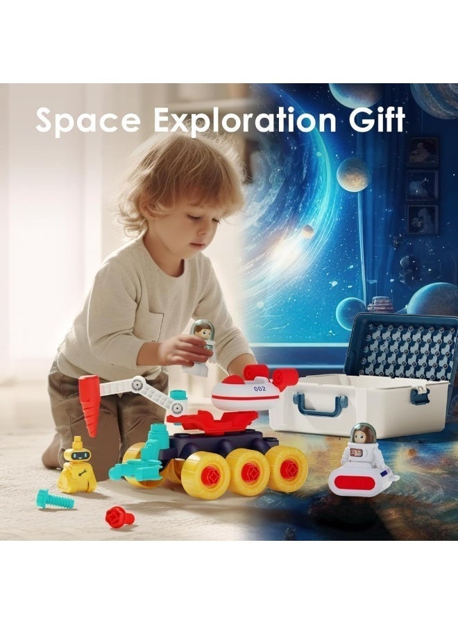 صورة العلامة مجموعة أدوات علمية لاستكشاف الكواكب للأطفال من عمر 3 سنوات فما فوق - لعبة استكشاف الفضاء STEM، مجموعة بناء تعليمية يمكنك تركيبها بنفسك في حقيبة. - Image 3